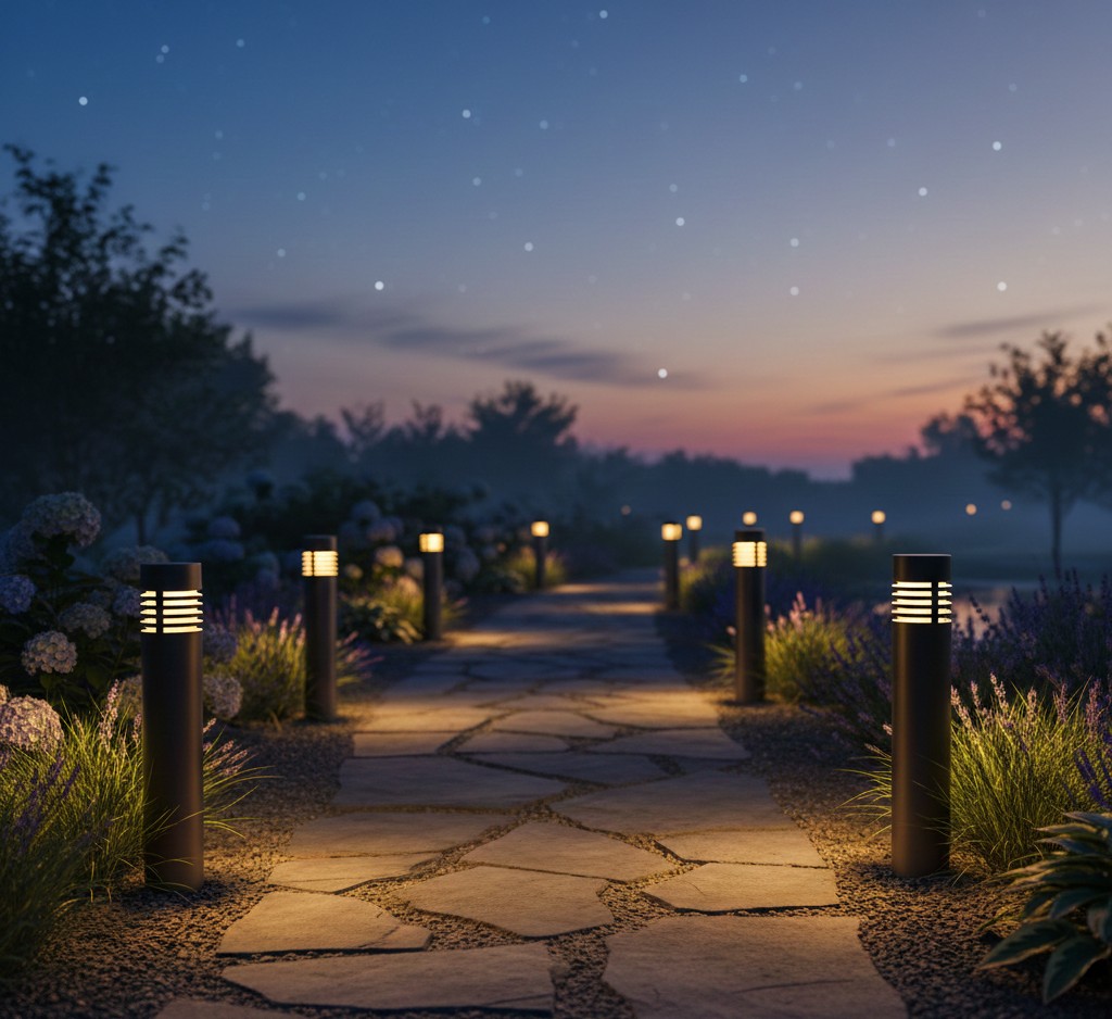 Solar pathway lighting fixtures